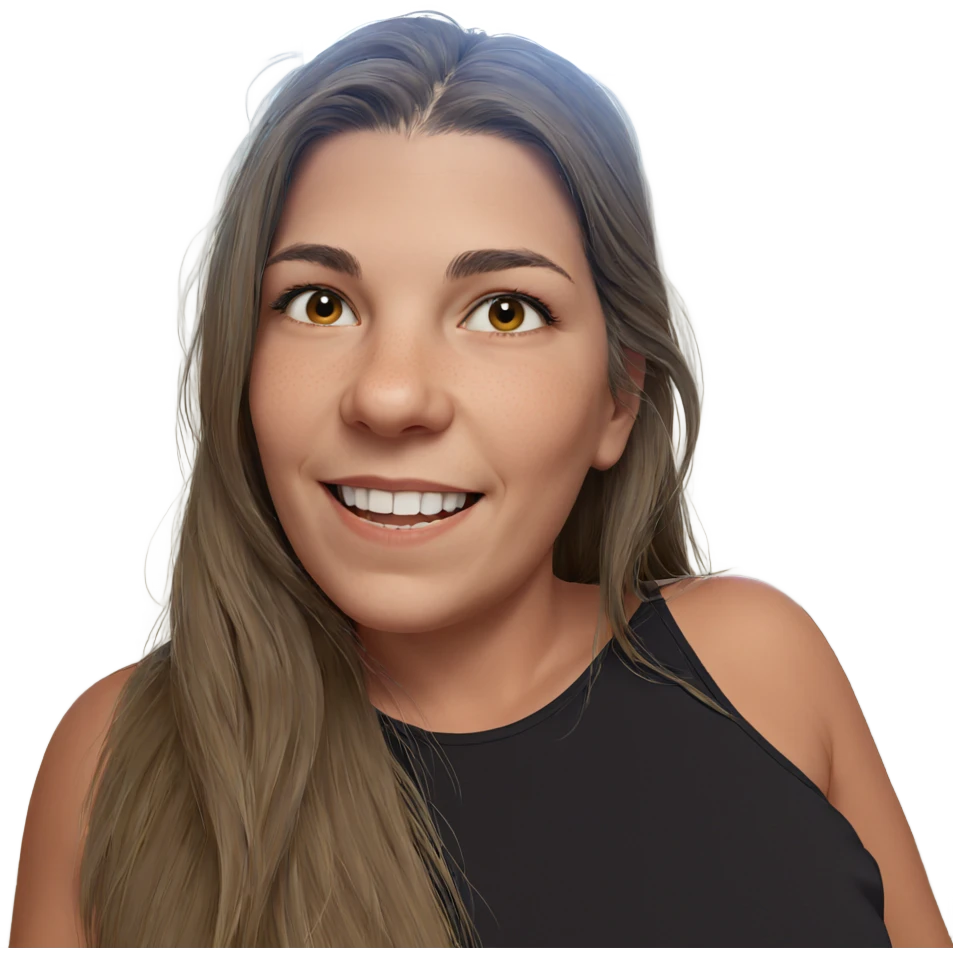 smiling girl with long hair emoji