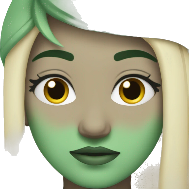 sag green lashes and eyebrows emoji