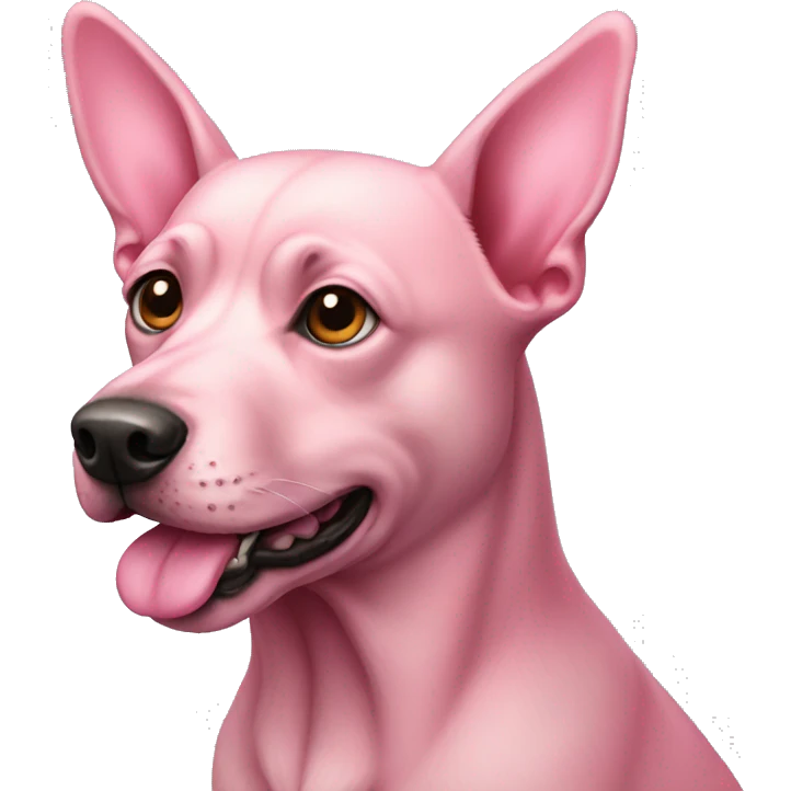 Pink dog emoji
