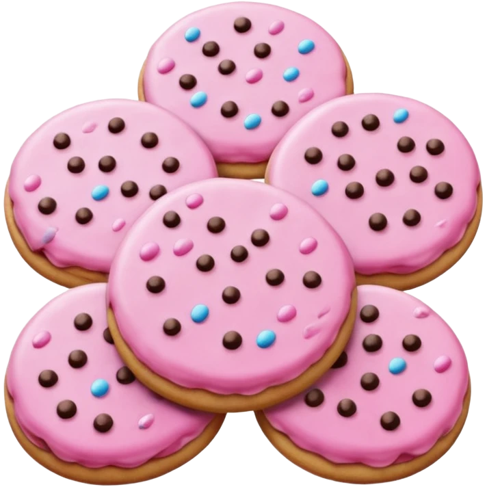 Natale rosa, biscotti estetico emoji