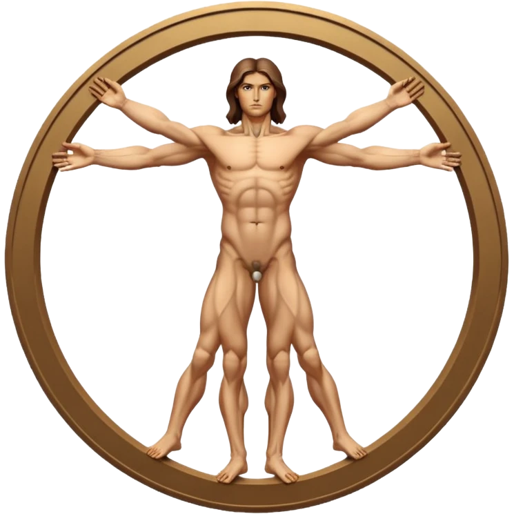 simple Vitruvian Man emoji