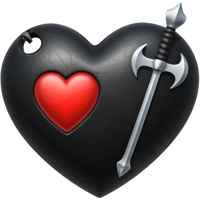 Corazón negro con una flecha emoji