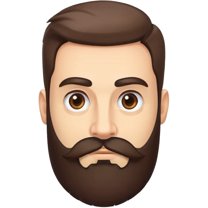 man with thick beard and prominent bushy eyebrows emoji