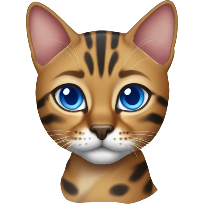 Bengal cat Blue eyes emoji