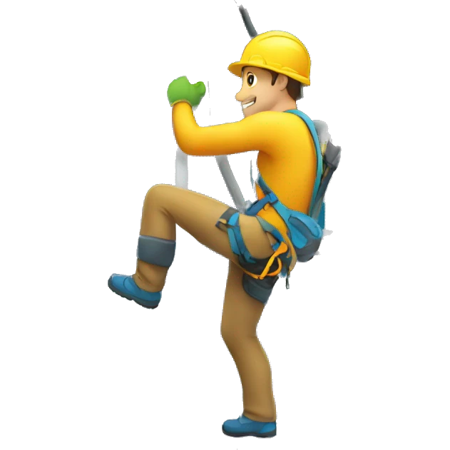 climber cleaning windows emoji