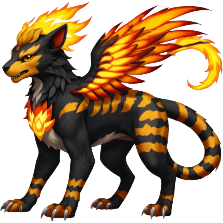 Houndoom-Tigress-Luxray-Trico-Gryphon-fusion (full body) emoji
