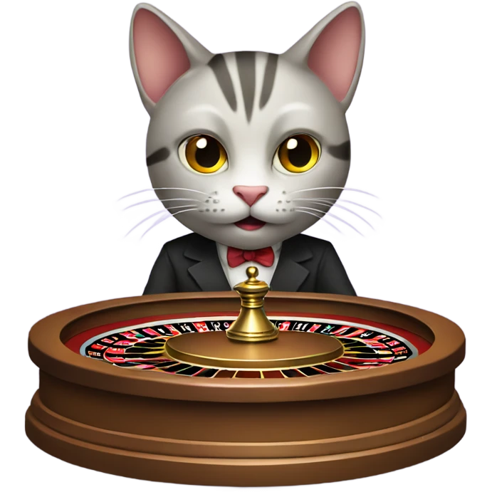 Cat gambling roulette emoji