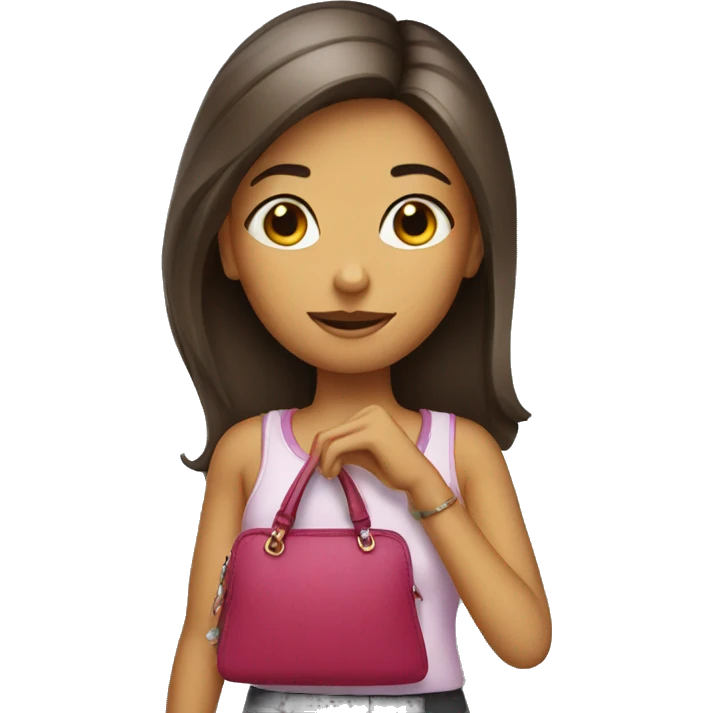 girl with purse in hand emoji