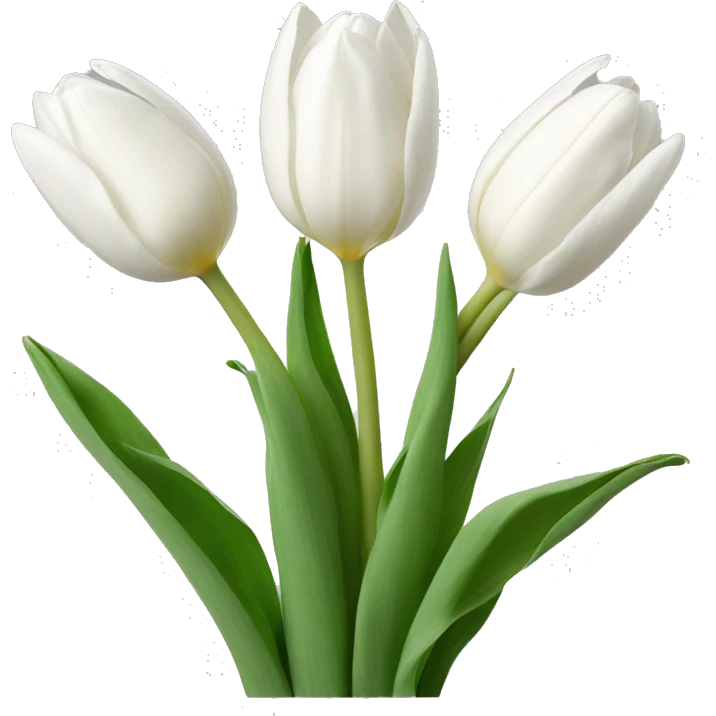 white tulips emoji