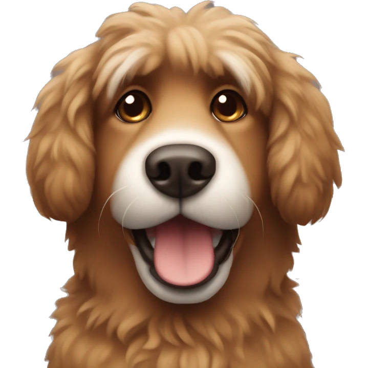 fluffy brown dog emoji