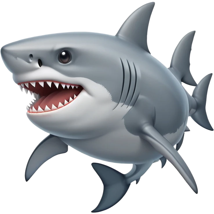 Shark with huge butt the middle finger emoji