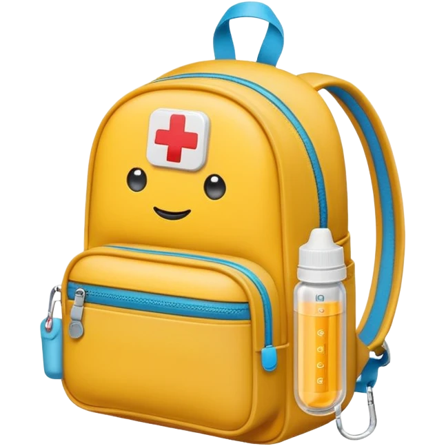 EpiPen in backpack purse not brown different EpiPen emoji