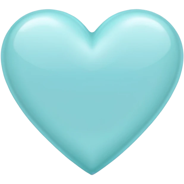 Pastel cyan heart emoji