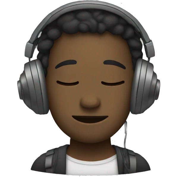 sleeping with headphones emoji