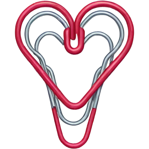paper clip heart emoji