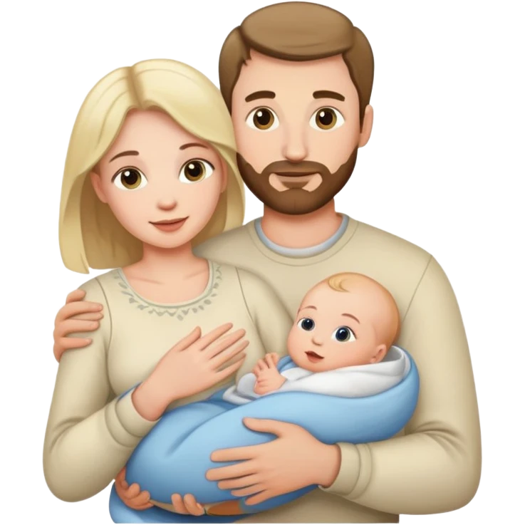 Man and women baby emoji