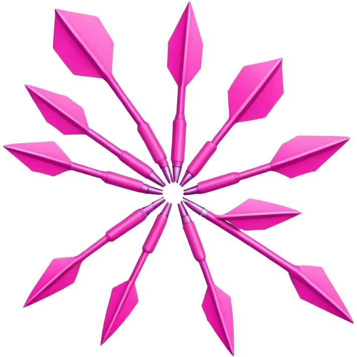 pink darts emoji