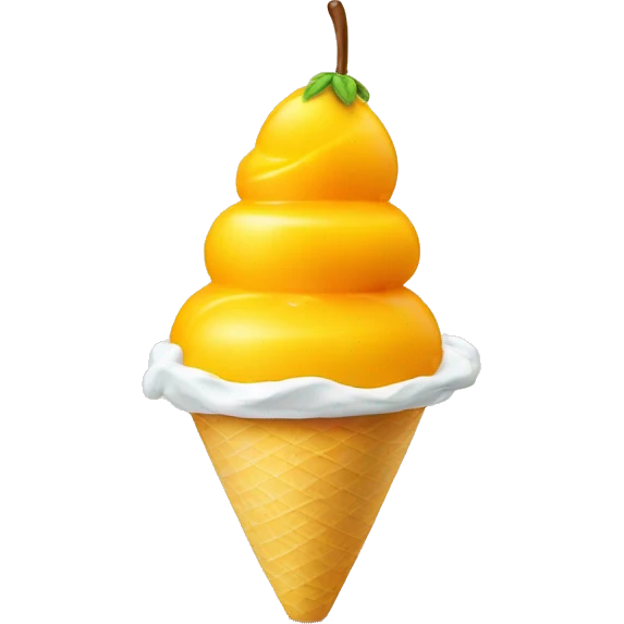 Mango frozen yogurt emoji