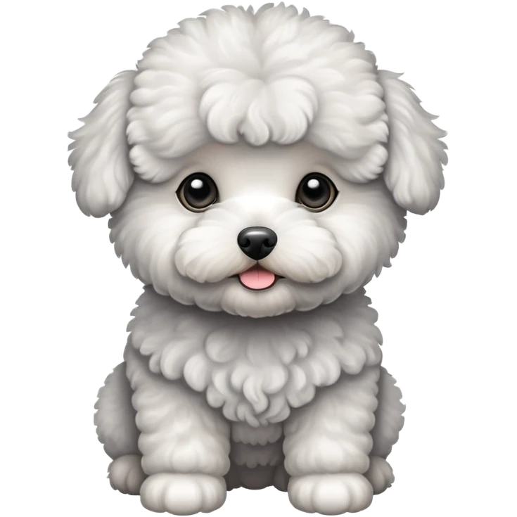 Gray Bichon Frise puppy emoji