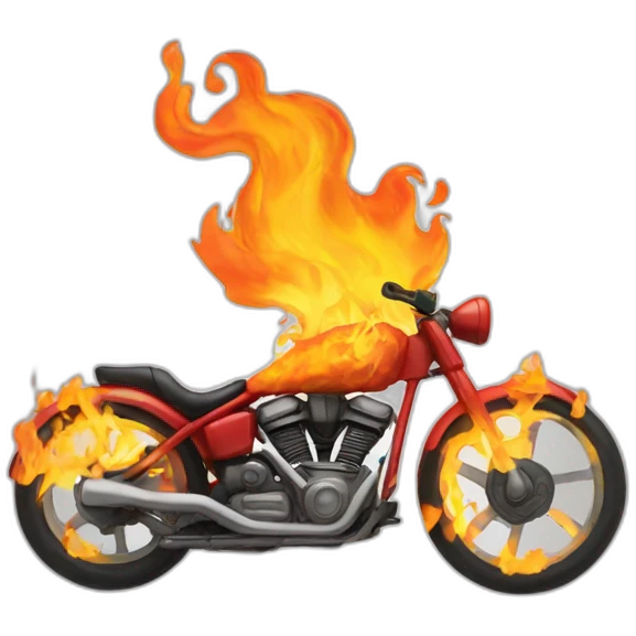 Bike on fire emoji