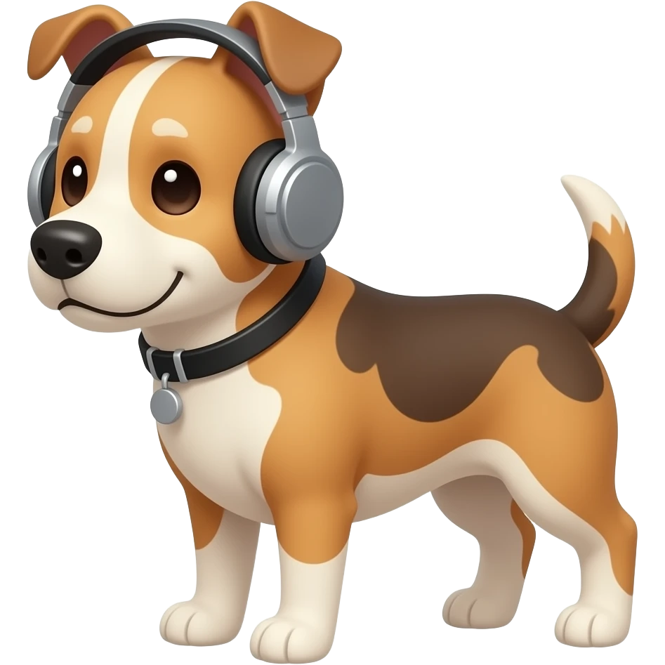 Собака в наушник emoji