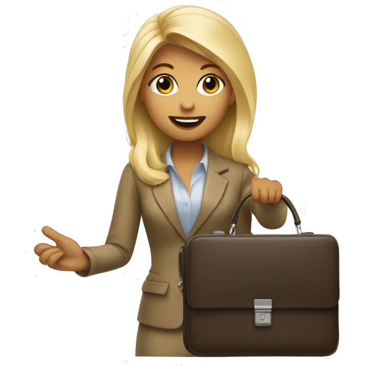 blondie holding out briefcase emoji