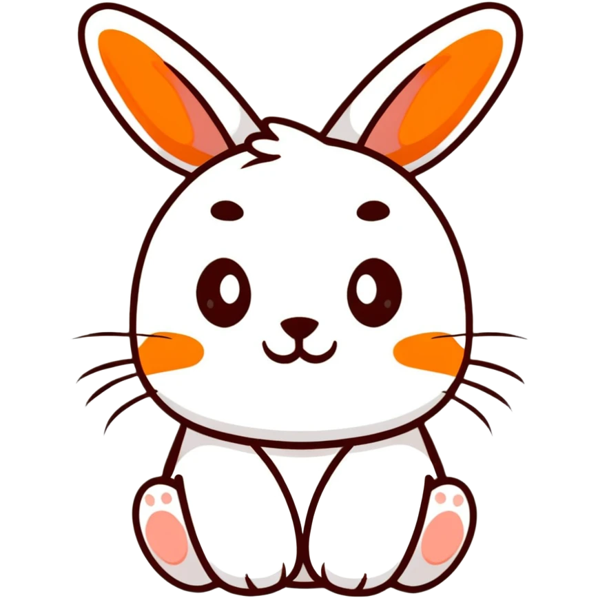 adorable blue bunny rabbit emoji