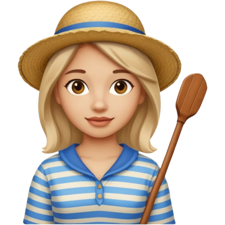 venice gondolier girl emoji