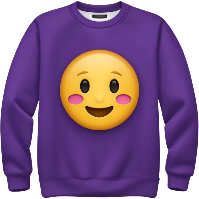 cute emoji-style sweatshirt, simple and expressive emoji