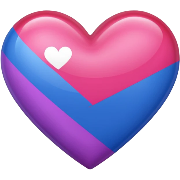 heart with bisexual flag colors emoji