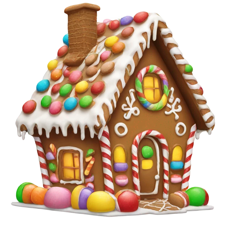 Amazing Cute Candy gingerbread house emoji