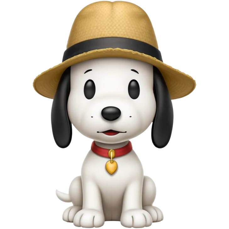 Snoopy with a long hat emoji
