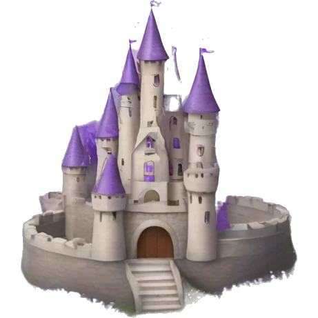 lavender castle surrounded by nature  emoji