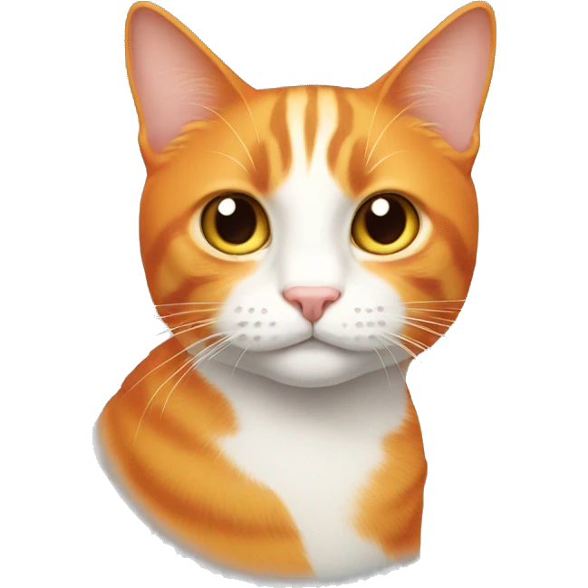 Orange cat with white neck emoji