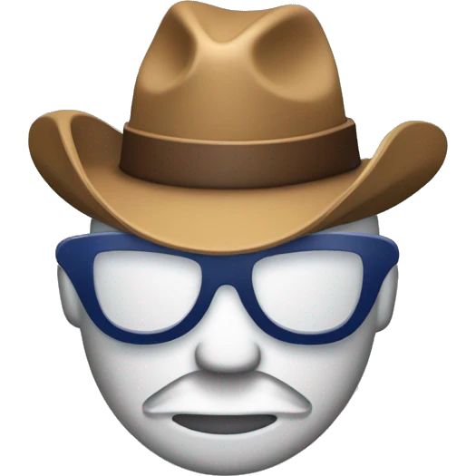 jira logo with transparent background and a cowboy hat on top it emoji