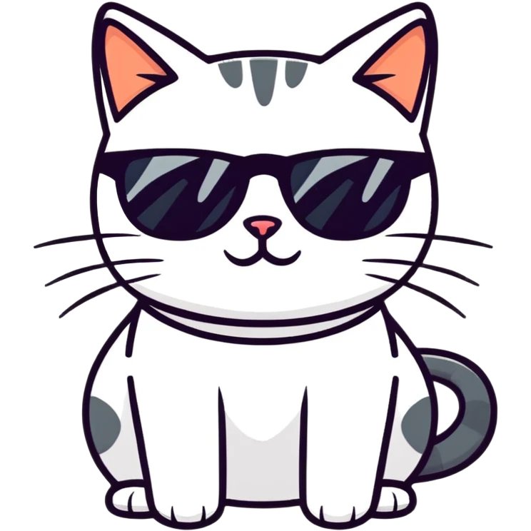 Cat with sunglasses emoji