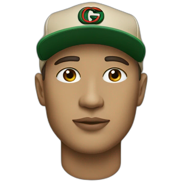 man with gucci cap emoji