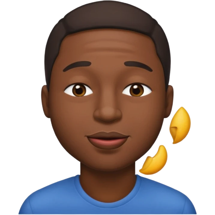 Make it a black guy trying not to laugh with his eyes closed and his lips puckered out emoji