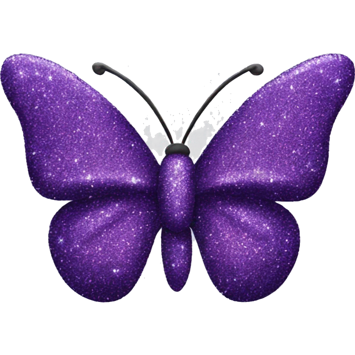 Glitter butterfly purple emoji