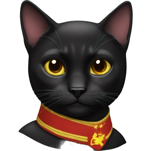 communist black cat emoji