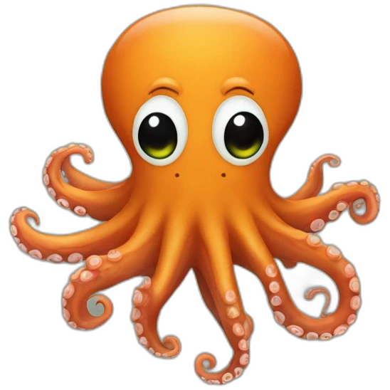 Octopus with a chumpkin emoji