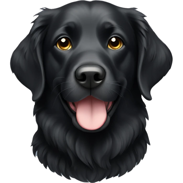 Black coat retriever  emoji