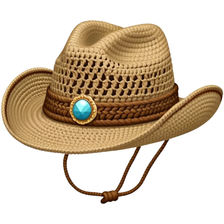 crocheted cowboy hat emoji