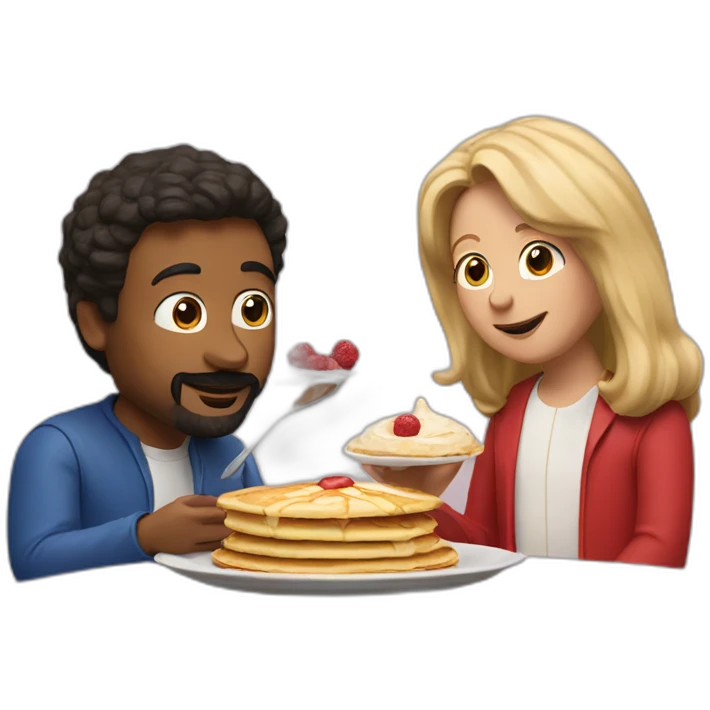 Ted Lasso eating pancakes with Jesus  emoji