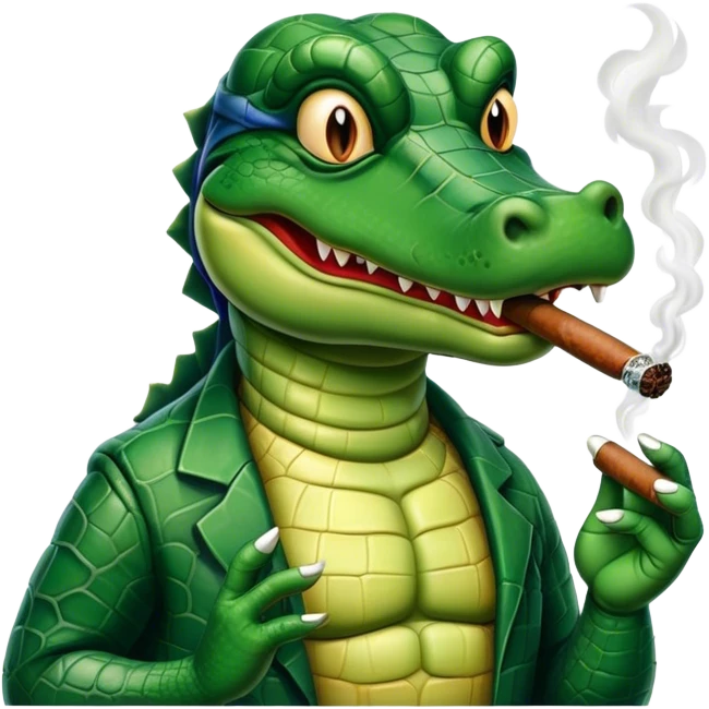 smoking gator emoji