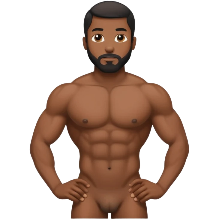 a black guy standing with his dick out emoji