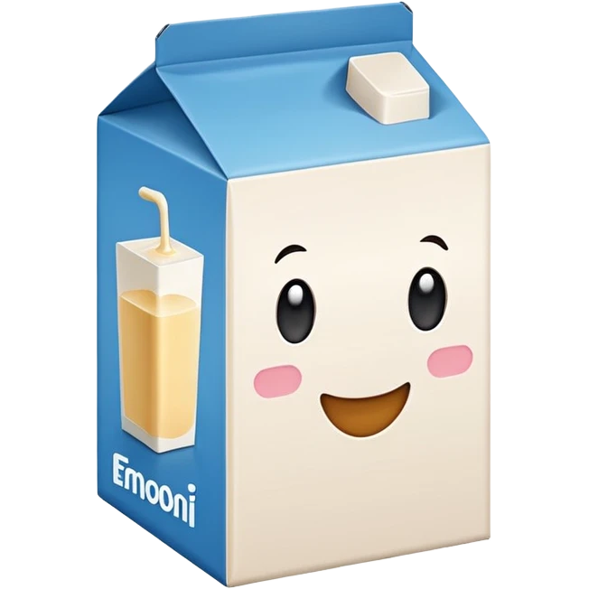 milk box with no face emoji