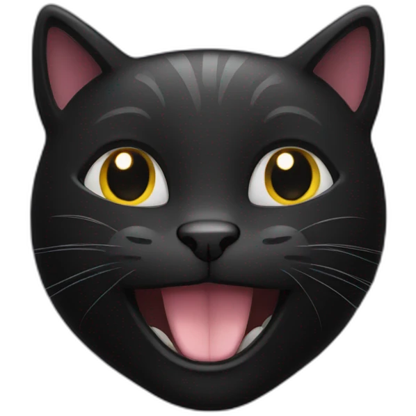 black cat smile emoji