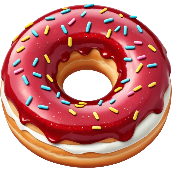 red glitter donut emoji