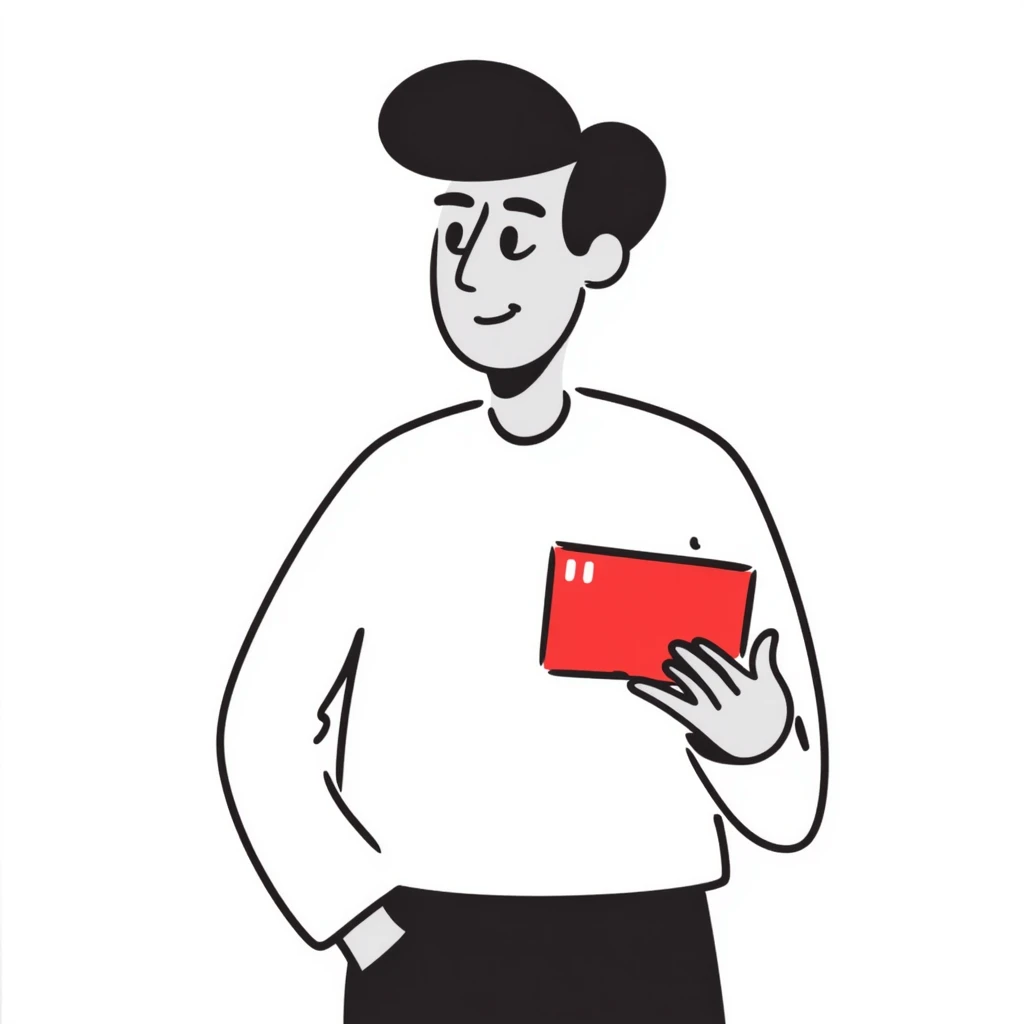 A man holds a red card in front of him emoji